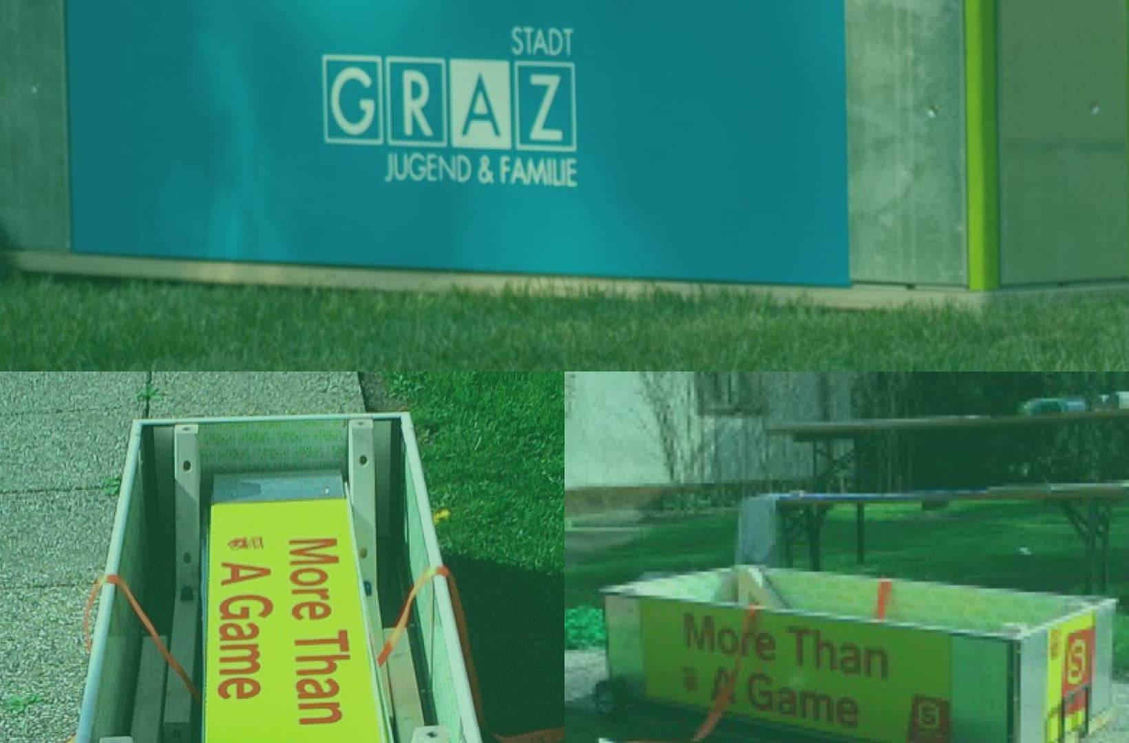 gebrandete microsoccer Boxen, Stadt Graz, Verein Surprise (CH)