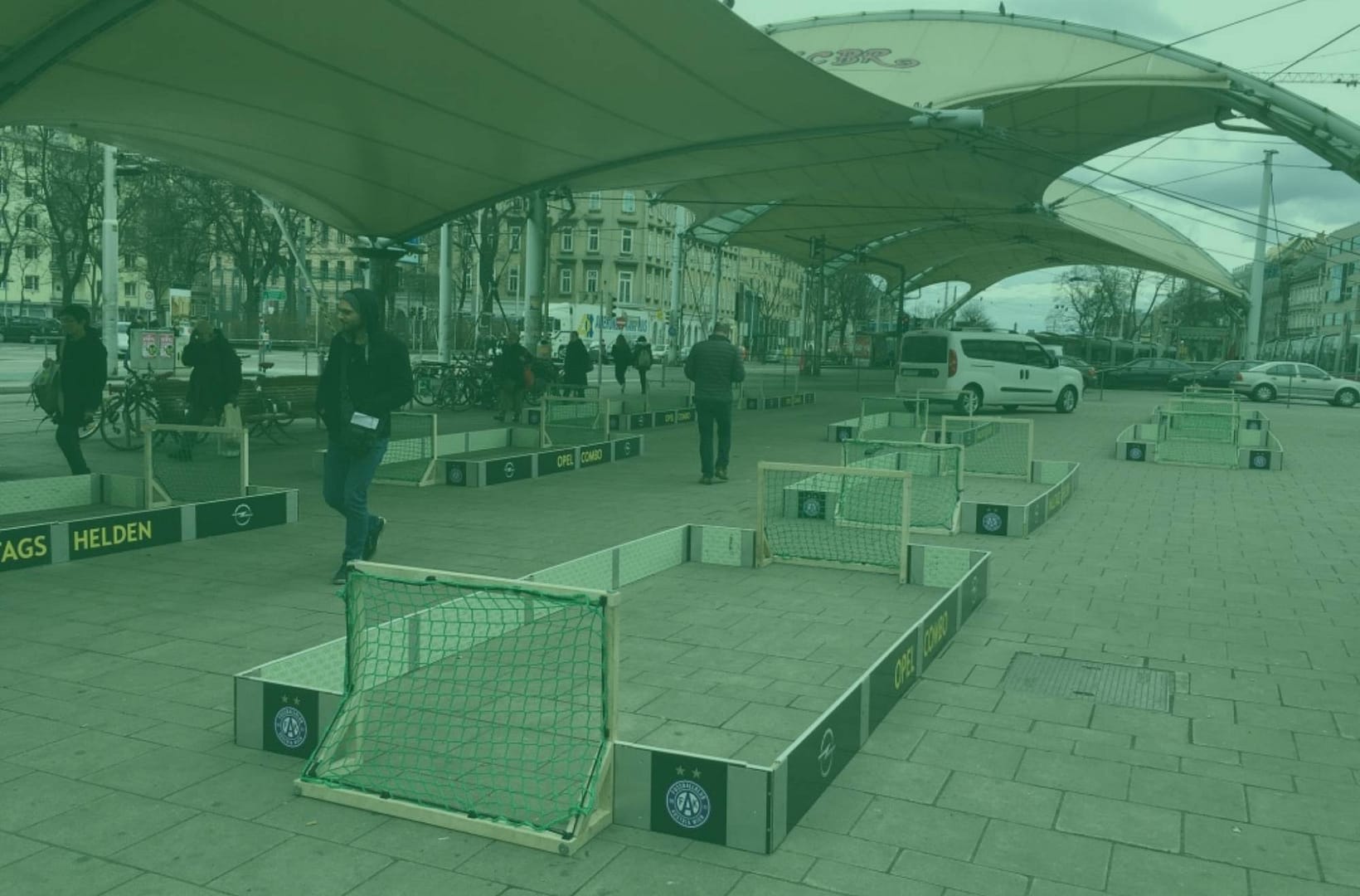 Opel gebrandete microsoccer Boxen